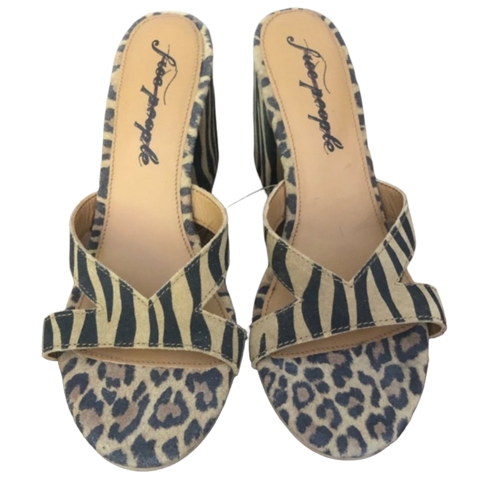 Free People Charlie Mixed Animal Print Sandals Size EU 38 (7) - Picture 5 of 12